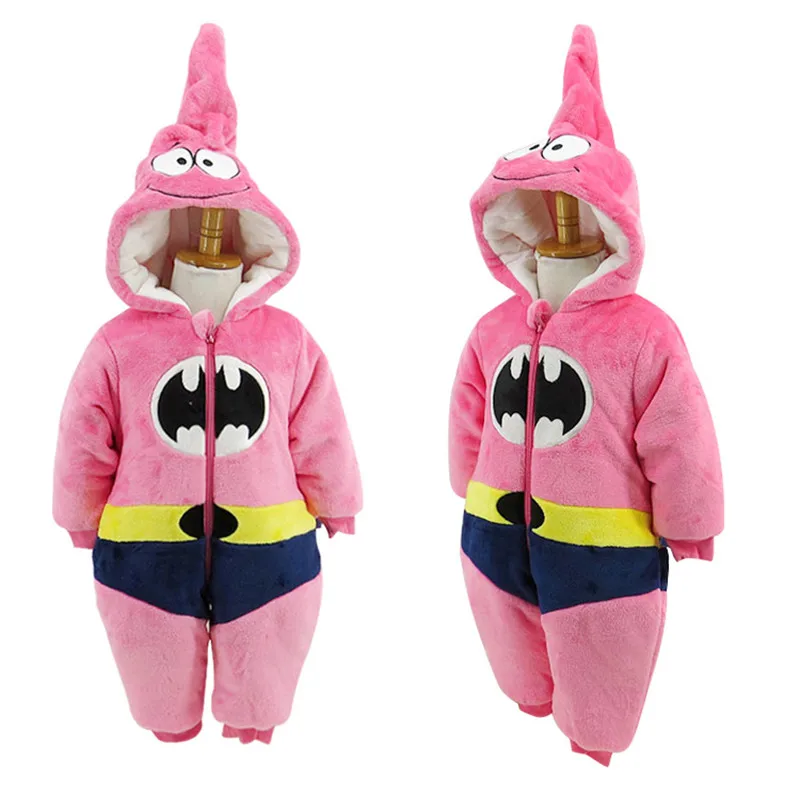 2017 Winter New Thick Flannel Baby Rompers Small Bee Baby Boy&Girl Jumpsuit Children Clothes Newbore Hooded Long Sleeve Bodysuit18