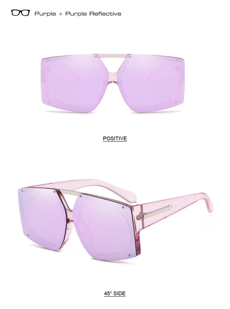 Женские очки shauna квадратные градиентные солнцезащитные очки ретро мужские зеркальные линзы с покрытием UV400