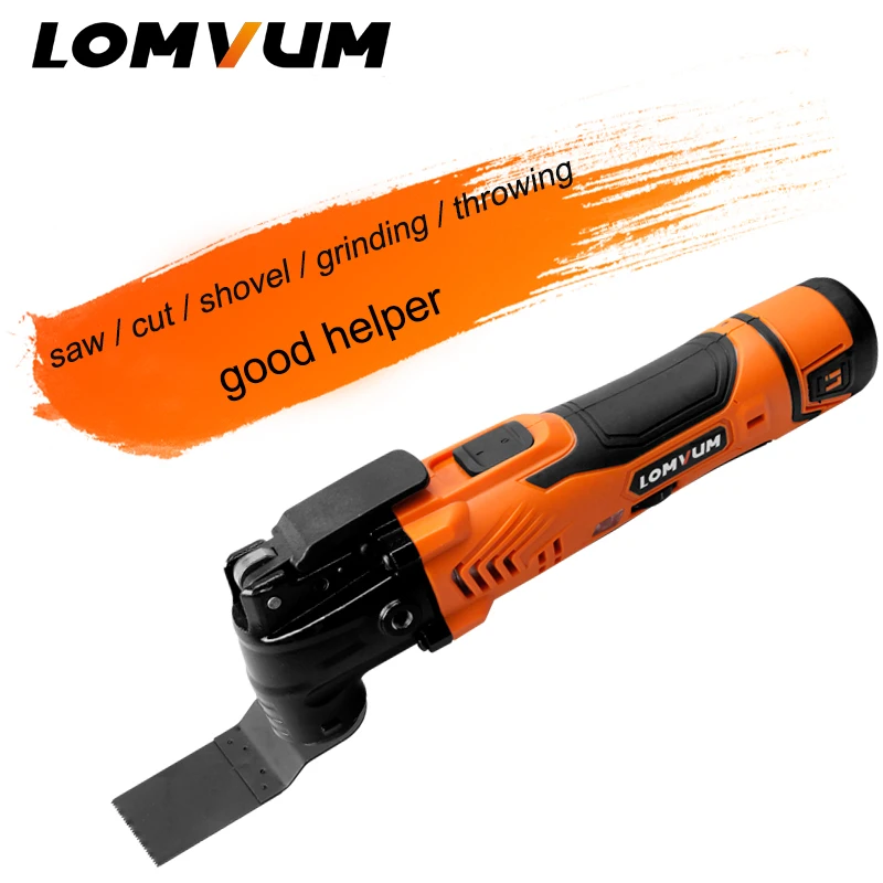 LOMVUM Electric Trimmer 300W 12V Cordless Multifunctional Cutter Trimmer Oscillating Tools Renovator Portable Woodworking Home