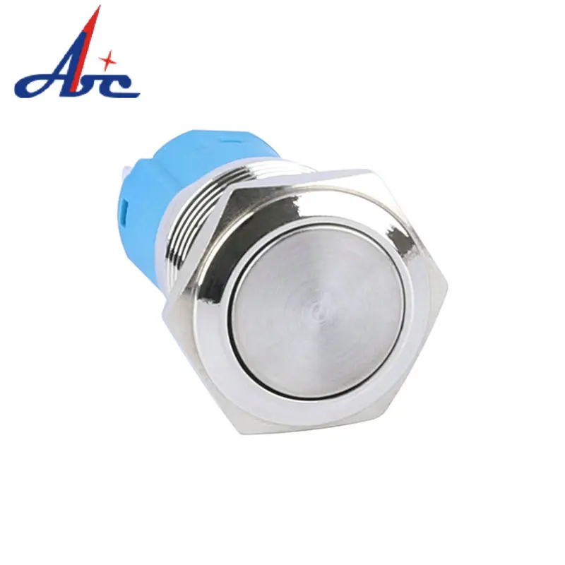 

New Arrival 16mm Flat Head 1NO1NC Momentary Latching Push Button Switch