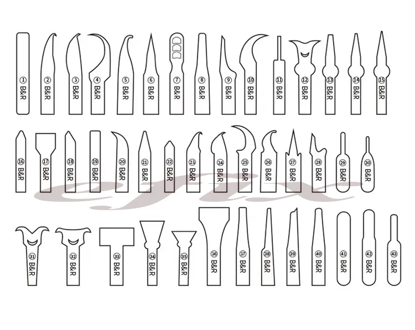 43 в 1 твердость IC чип BGA материнская плата жесткий диск печатная плата ремонт нож изогнутые тонкие лезвия для iphone samsung
