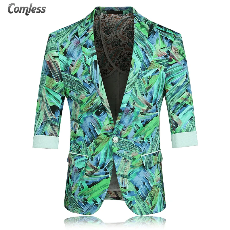 Блейзер masculino Новинка весны Одежда высшего качества Для мужчин S Блейзер Для мужчин три четверти модные Дизайн Повседневное костюм брендовая одежда 4xl