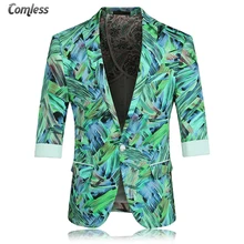 Блейзер masculino Новинка весны Одежда высшего качества Для мужчин S Блейзер Для мужчин три четверти модные Дизайн Повседневное костюм брендовая одежда 4xl