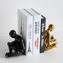 Персонажи для чтения скульптура стол ситтер золотой белый черный книга для чтения люди книжная Пара Набор домашнее украшение друг подарок