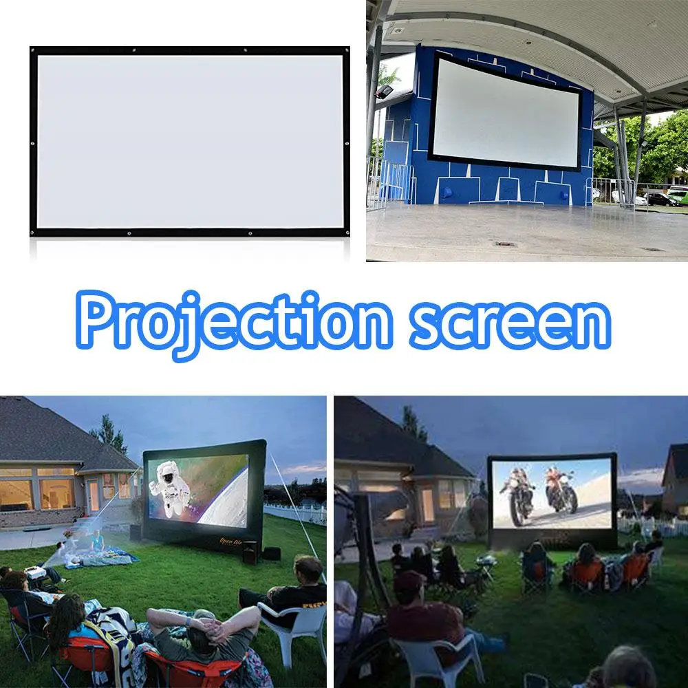 

Cewaal Portable HD 100 inch 4:3 Foldable High Quality Fiber Canvas Projection Screen for Home Film Theater Projectors Display