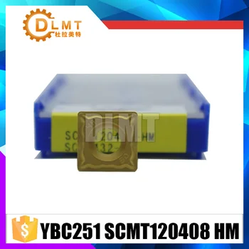 

10PCS/SET SCMT120408 HM Cemented Carbide Cutting Tools Turning Inserts YBC251 CNC Turning Tool Carbide insert For Steel