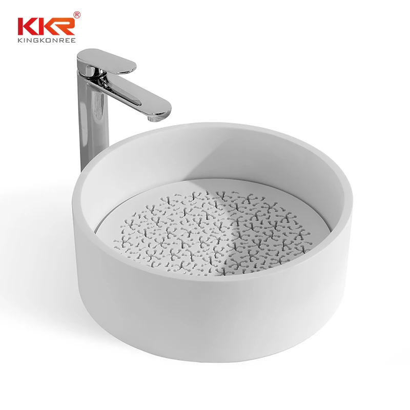 

KKR solid surface material artificial stone table top wash basin KKR-1386-1