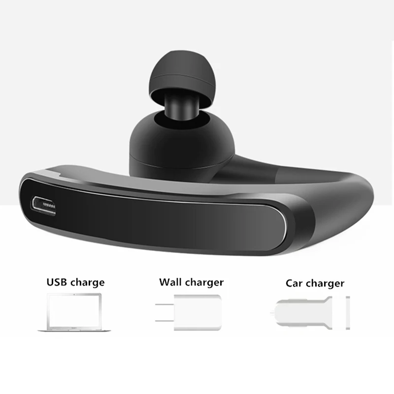 DAONO True Stereo Wireless Bluetooth Earphone Headsets Office Handsfree Bluetooth Headphones with Mic Voice Control Music Earbud