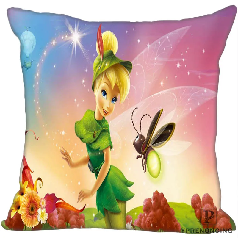 Пользовательские Tinkerbell Фея-пират квадратная Наволочка на заказ молнии чехол для подушки 35X35,40x40,45x45 см(одна сторона) 180522-02-227 - Цвет: Square Pillowcase