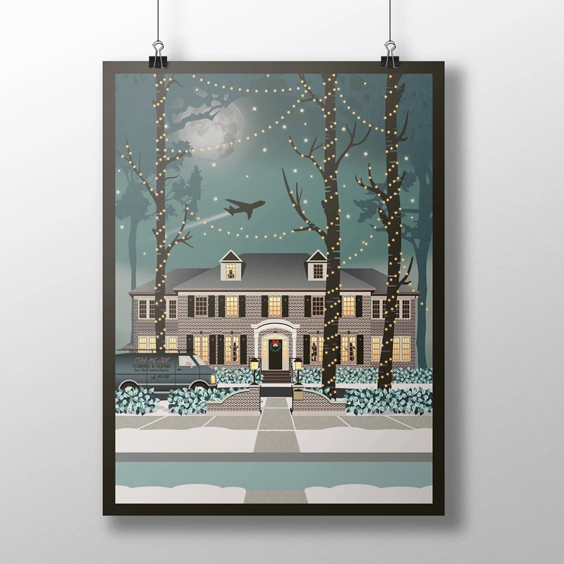 home alone movie canvas print