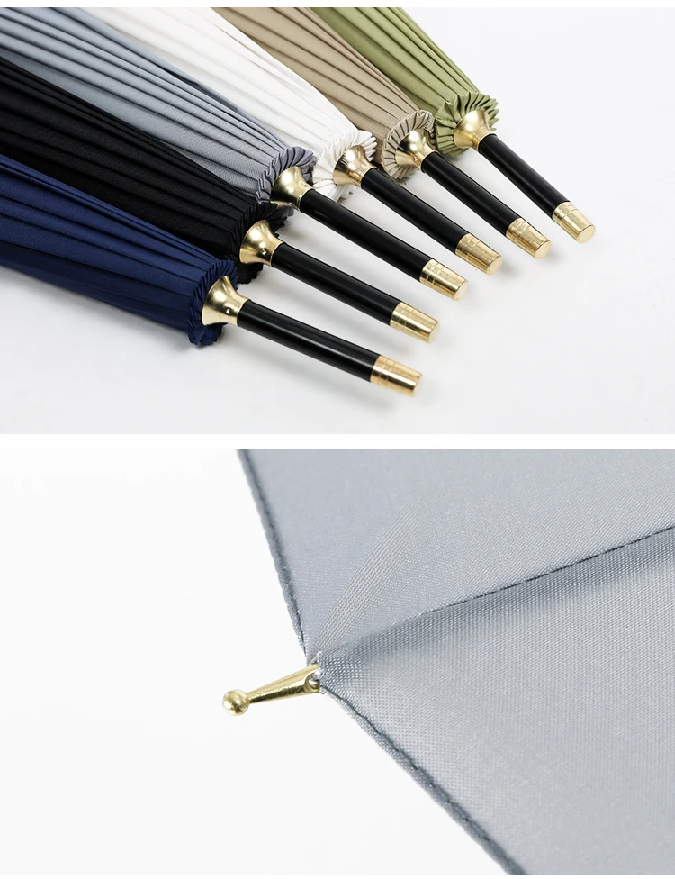Японский стиль, зонт с длинной ручкой, для дождя, для женщин и мужчин, Бамбуковая ручка, 16 ребер, ветрозащитные зонты для гольфа, красочные, простые, Guarda Chuva