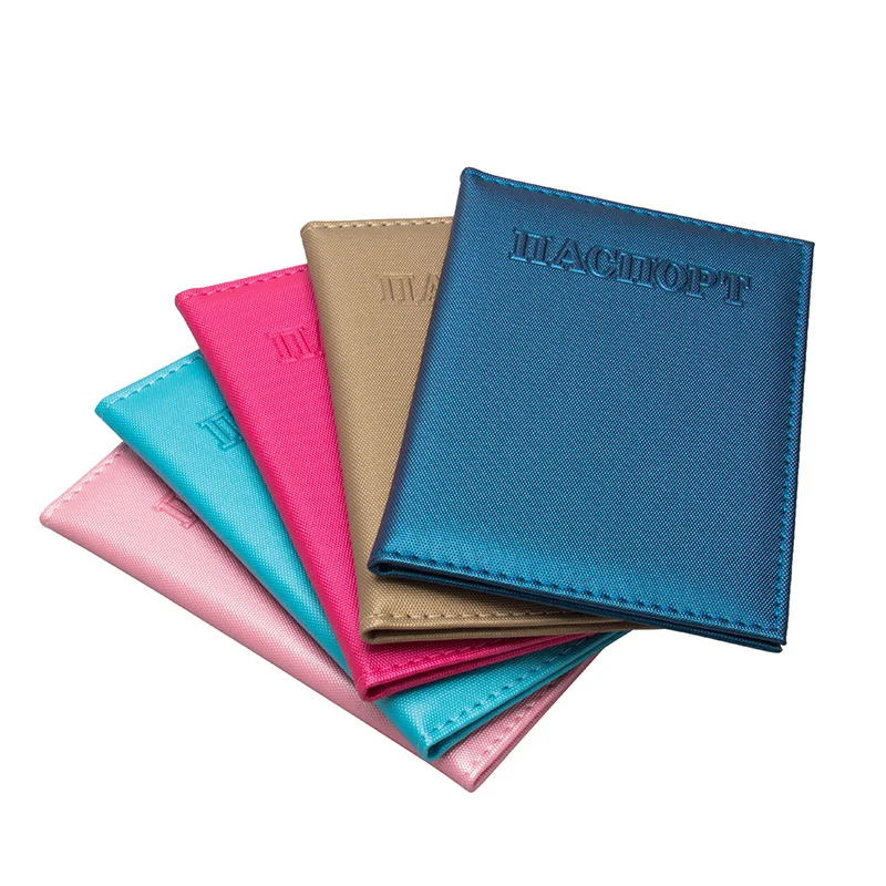 Carrken Solid Colorful Passport Holder for ID Card wallet Women Russia