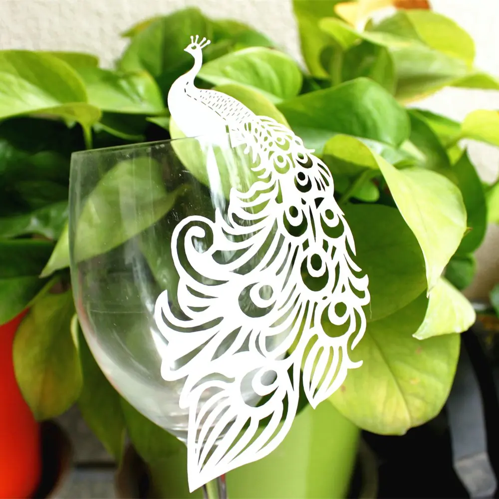 50pcs-Peacock-Laser-Cut-Wine-Glass-Card-Name-Place-Escort-Cup-Cards-Wedding-Baby-Shower-Birthday (1)