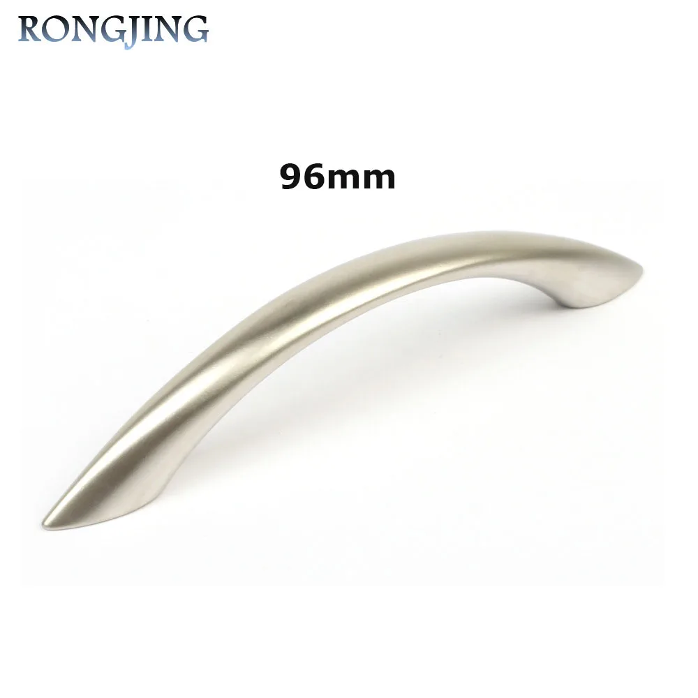 2x Nickel Modern Kitchen Cabinet Drawer Handles Bedroom ...