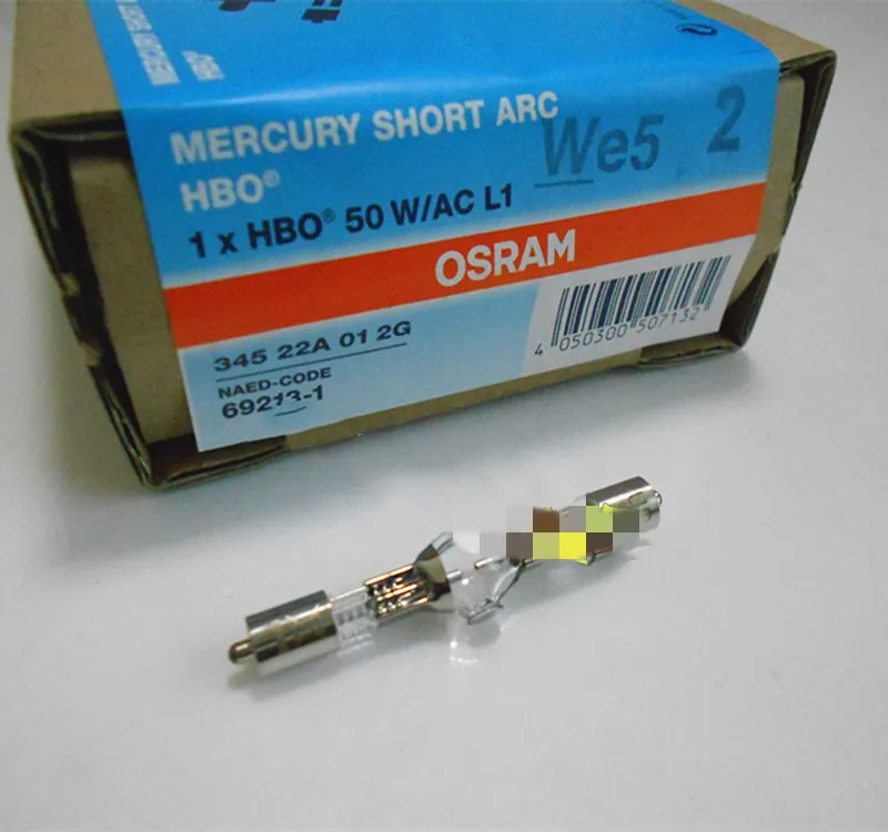 Для Osram HBO 50 W/AC L2 Меркурий короткой дуговая лампа, наэс код 69214-1, флуоресцентный микроскоп УФ лечебная лампа, HBO 50 W микроскопическая лампочка