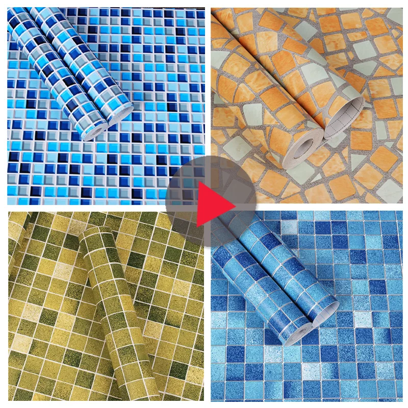 10 M Length Selfadhesive Film Modern Moasic Living Room Background Wallpape Waterproof Wall