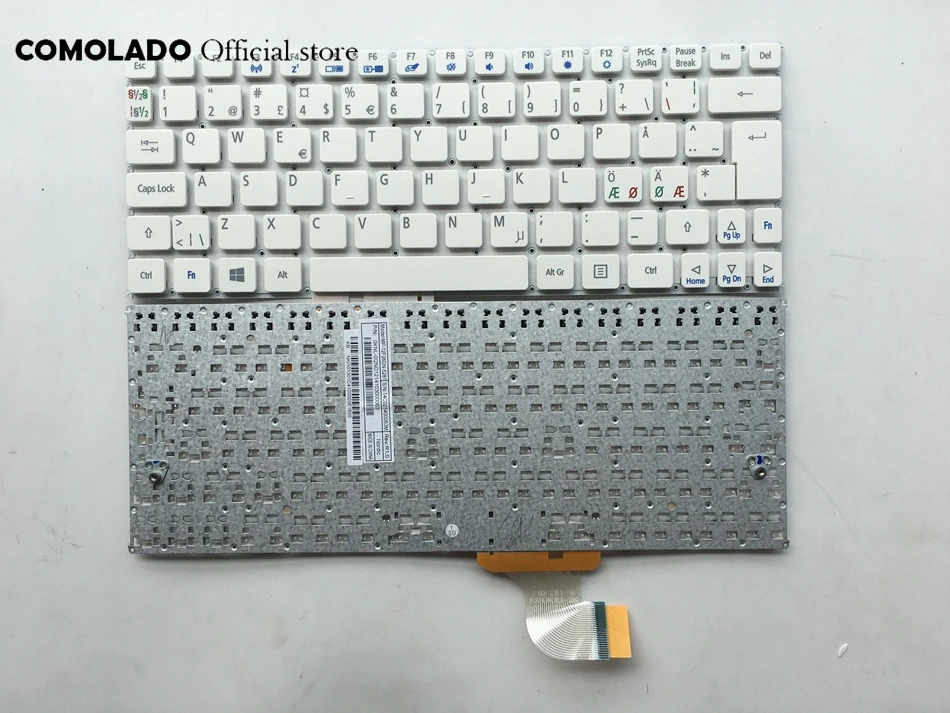 ND Nordic keyboard For Acer Iconia W510 W510P W511 W511P white without frame Keyboard ND Layout