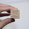 Hand Carved Wooden Stamps for Printing DIY Clay Pottery Printing Blocks  Square Swirl Texture Chinese Style Clay Tools ► Photo 2/5