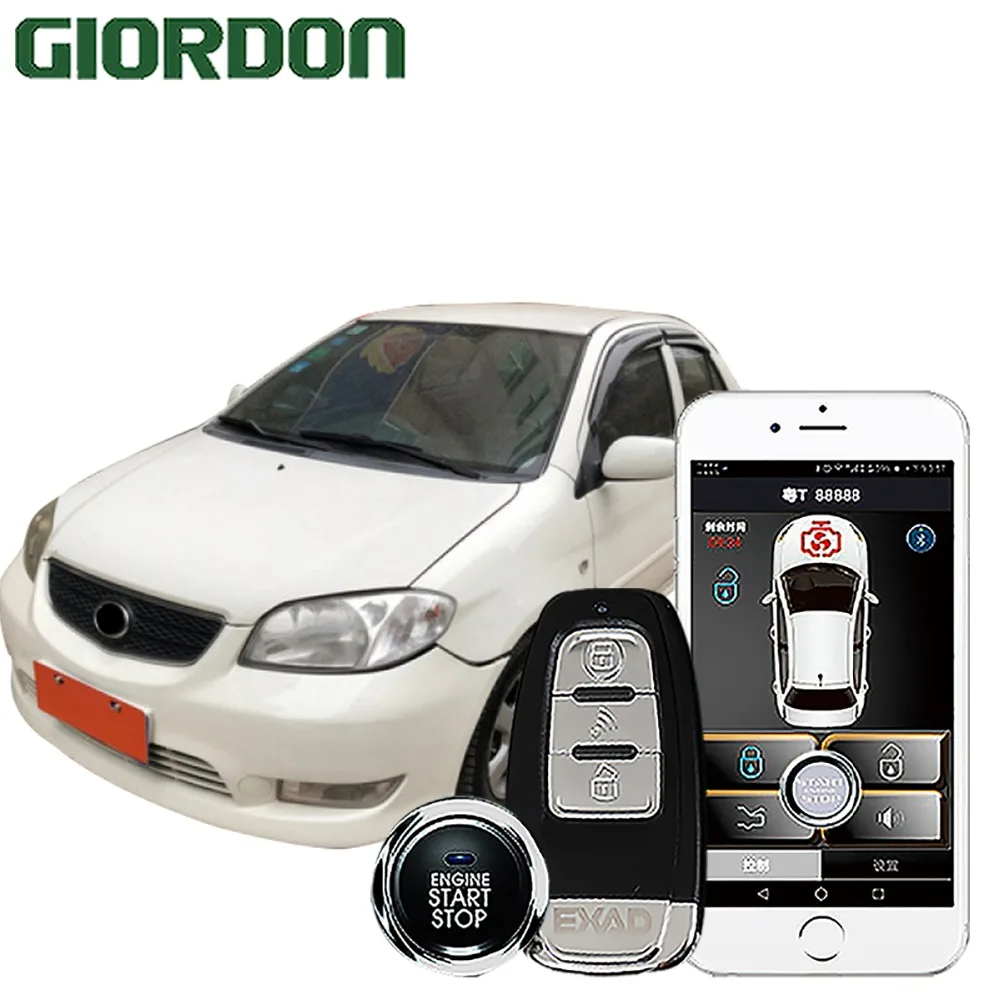 

Vios 2002 car accessories Keyless Entry Comfort System PKE Phone APP Remote Start Car Engine Car Alarm Push 913