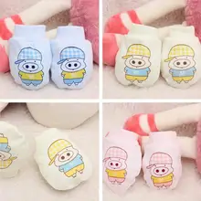 Детские хлопковые перчатки для новорожденных, всесезонные перчатки против царапин для детей 0-6 месяцев, детские перчатки с рисунком для маленьких мальчиков и девочек