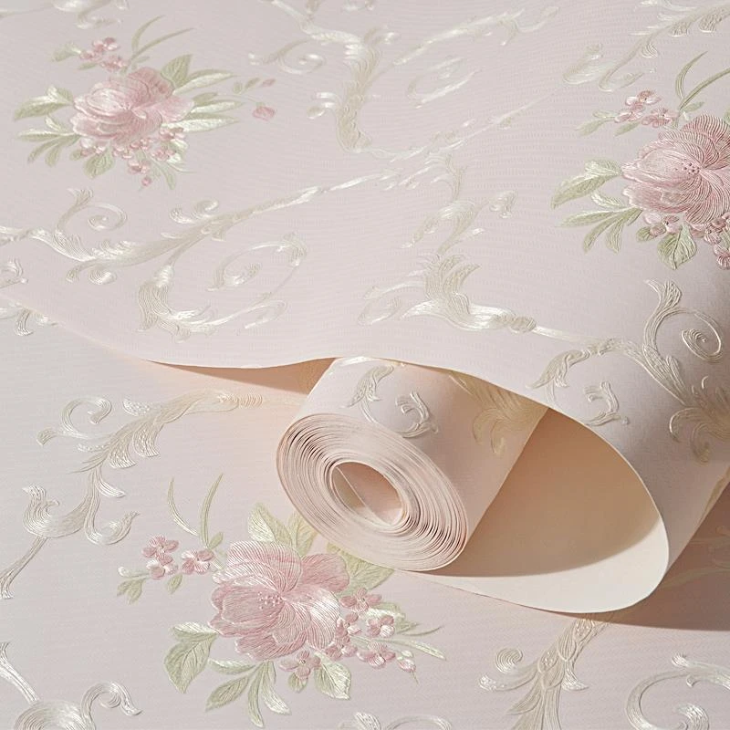 花をモチーフにした粘着性のpvc壁紙 リビングルーム ベッドルーム 結婚式 家用の3d防水ステレオ壁紙 壁紙 Aliexpress