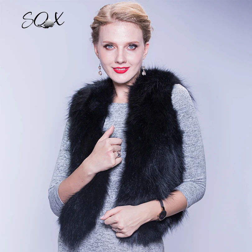 Womens Real Fur Vest New Arrival Thick 100 Natural Fur Sleeveless