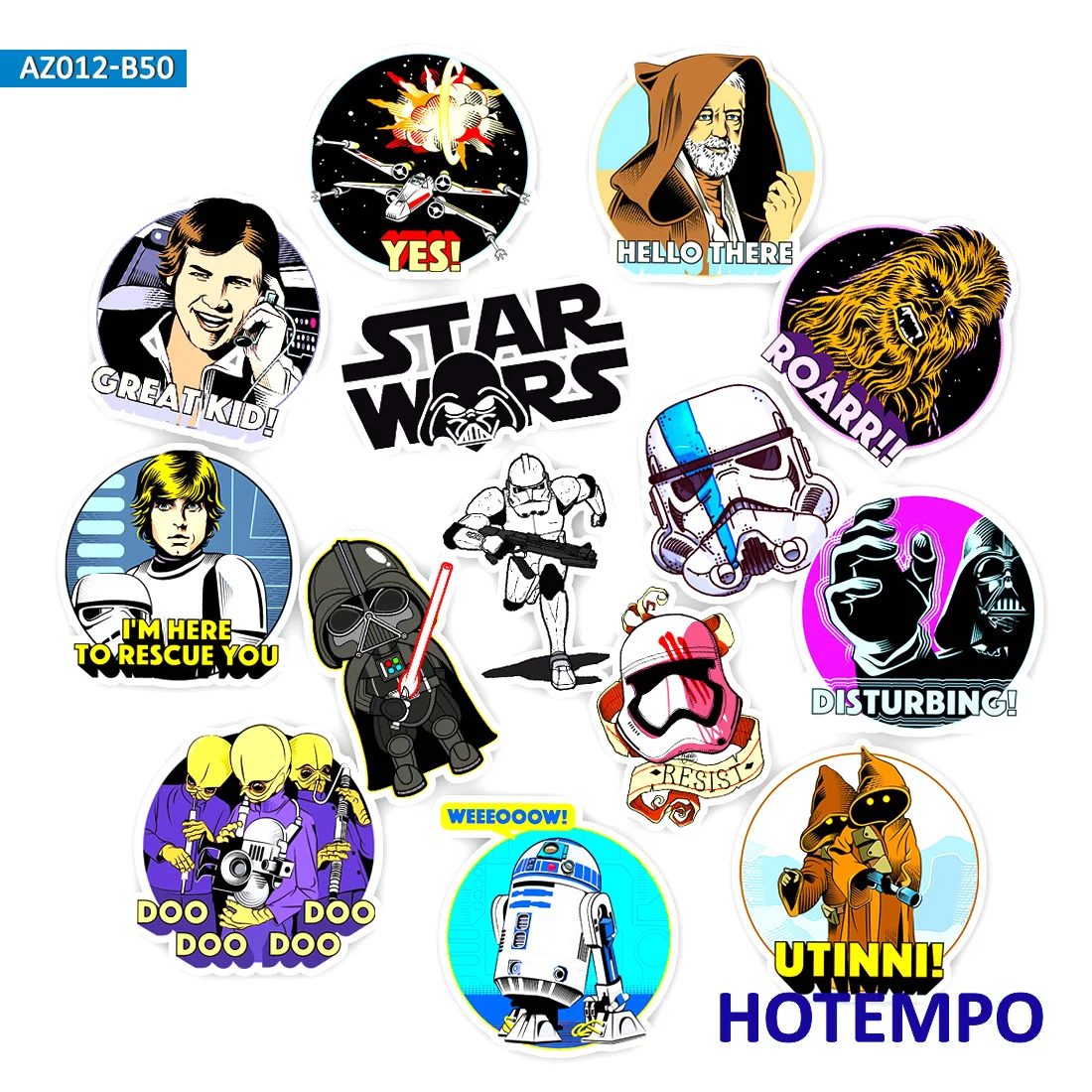 50pcs Star Wars Stickers for Mobile Phone Laptop Luggage Suitcase Guitar Skateboard Bicycle Car PVC Waterproof Decal Stickers 50pcs Star Wars Stickers for Mobile Phone Laptop Luggage Suitcase Guitar Skateboard Bicycle Car PVC Waterproof Decal Stickers