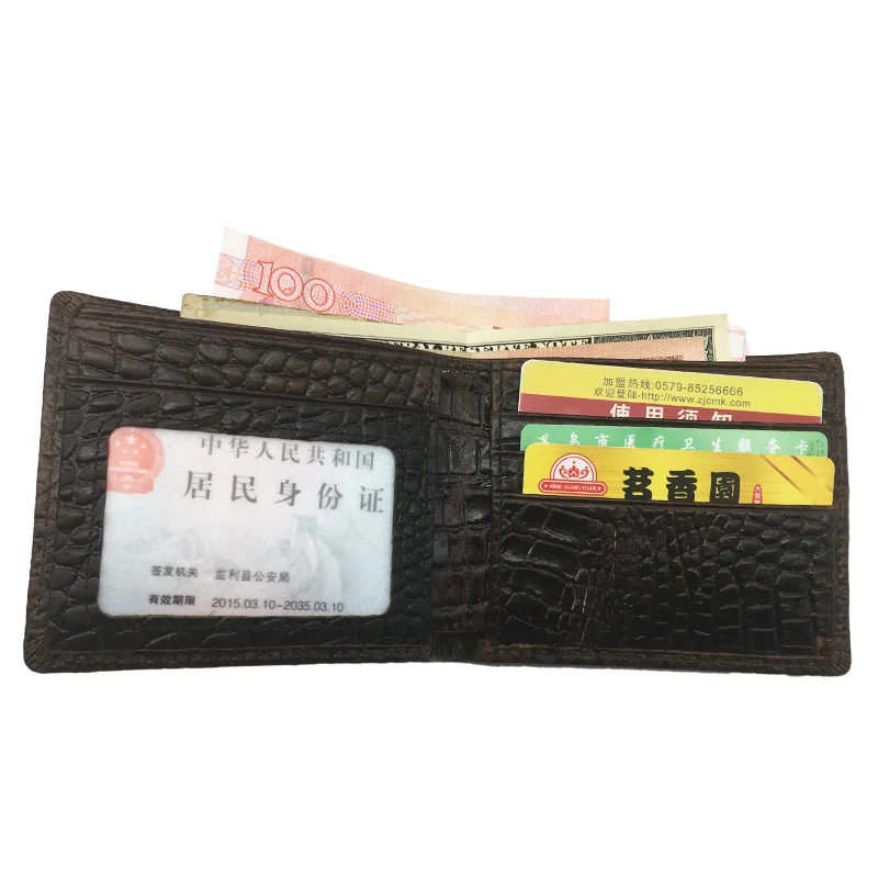 Genuine Leather Men Wallet Travel Short Design Men Purse Wallets