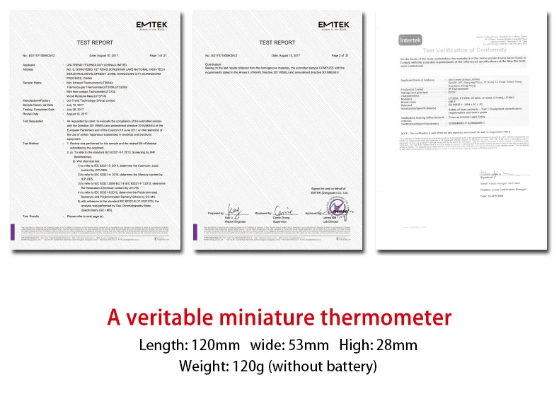 UNI-T UT306A мини ЖК-дисплей инфракрасный термометр для измерения температуры-35~ 300C-; большой размерный ряд(31-572F красный лазерный Температура метр C/F Пирометр