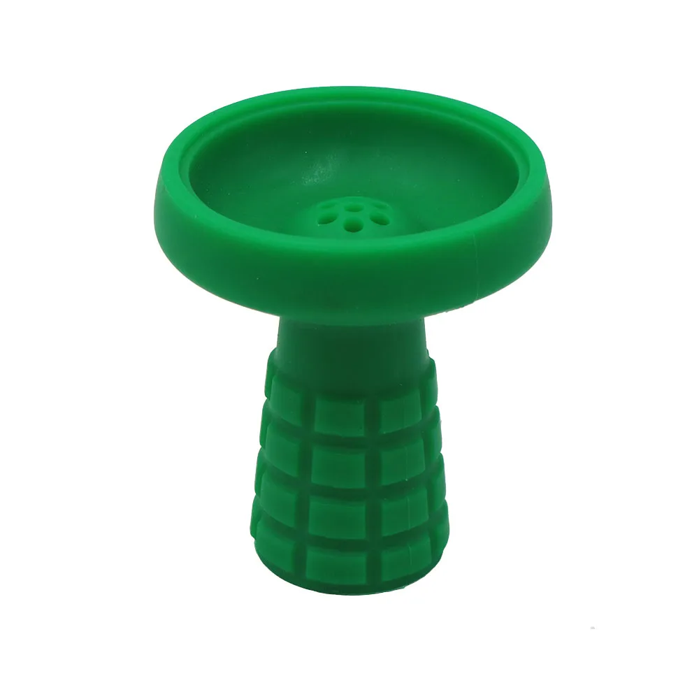 SY пищевого силикона кальян табачная чаша кальян хича наргиле аксессуары для лотоса семь отверстий - Цвет: Green