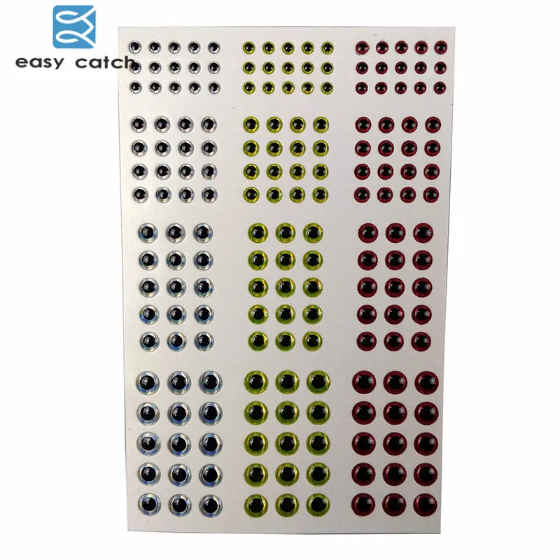 

Easy Catch 183pcs/set 3D Fishing Lure Eyes Mixed Color Fly Tying Material Holographic Eye DIY Fishing Accessories Sticker