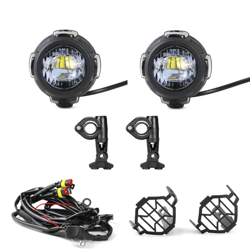 

Black Motor Lights Universal Motorcycle LED Auxiliary Fog Light Assemblie Driving Lamp 40W Headlight For BMW R1200GS/ADV/F800GS