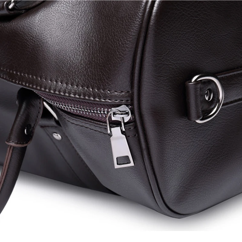 Модная Высококачественная Мужская Дорожная сумка из искусственной кожи, круглая сумка-мешок, сумка для багажа, мужская сумка через плечо, сумка через плечо, сумка для путешествий