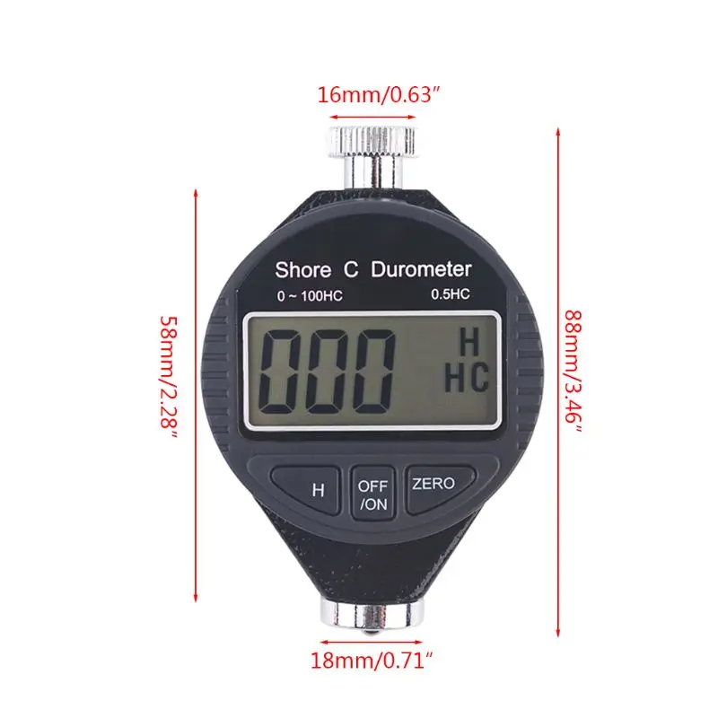 1 шт. 0-100HA ЖК-Цифровой Измеритель Твердости дюрометр тестер Shore C D метр для резины пластик кожа мульти-смолы мульти-смазка