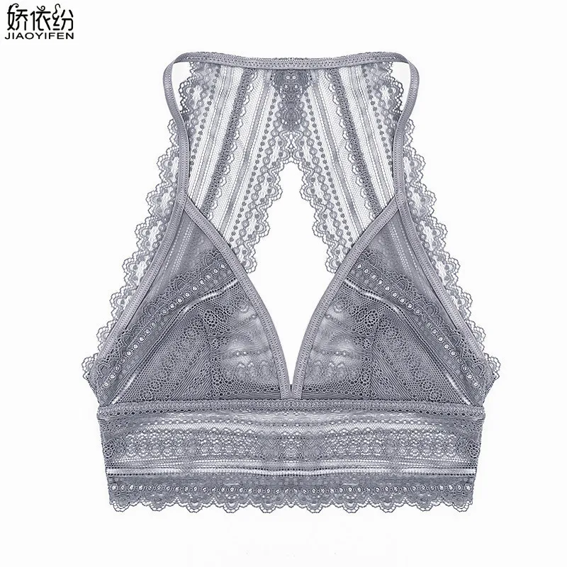 JYF Luxury sexy open ultra thin bra wire-free underwear breathable lace bra sexy back design lingerie cozy bra for women JYF Luxury sexy open ultra thin bra wire-free underwear breathable lace bra sexy back design lingerie cozy bra for women