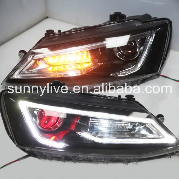Для VW New Jetta MK6 / Sagitar светодиодный налобный фонарь 2011-2015 года YZ тип с дьявольским