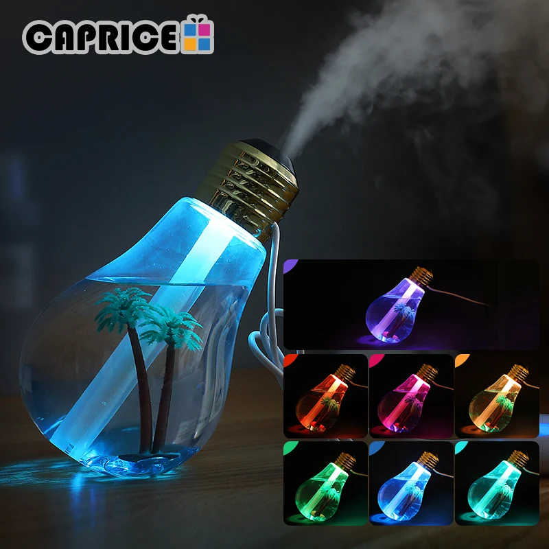 

Mini Landscape Glass Bulb Night Light Humidifier for Room Mini Creative Gift Home Decoration Accessories Ornaments Home Js-Qcdp