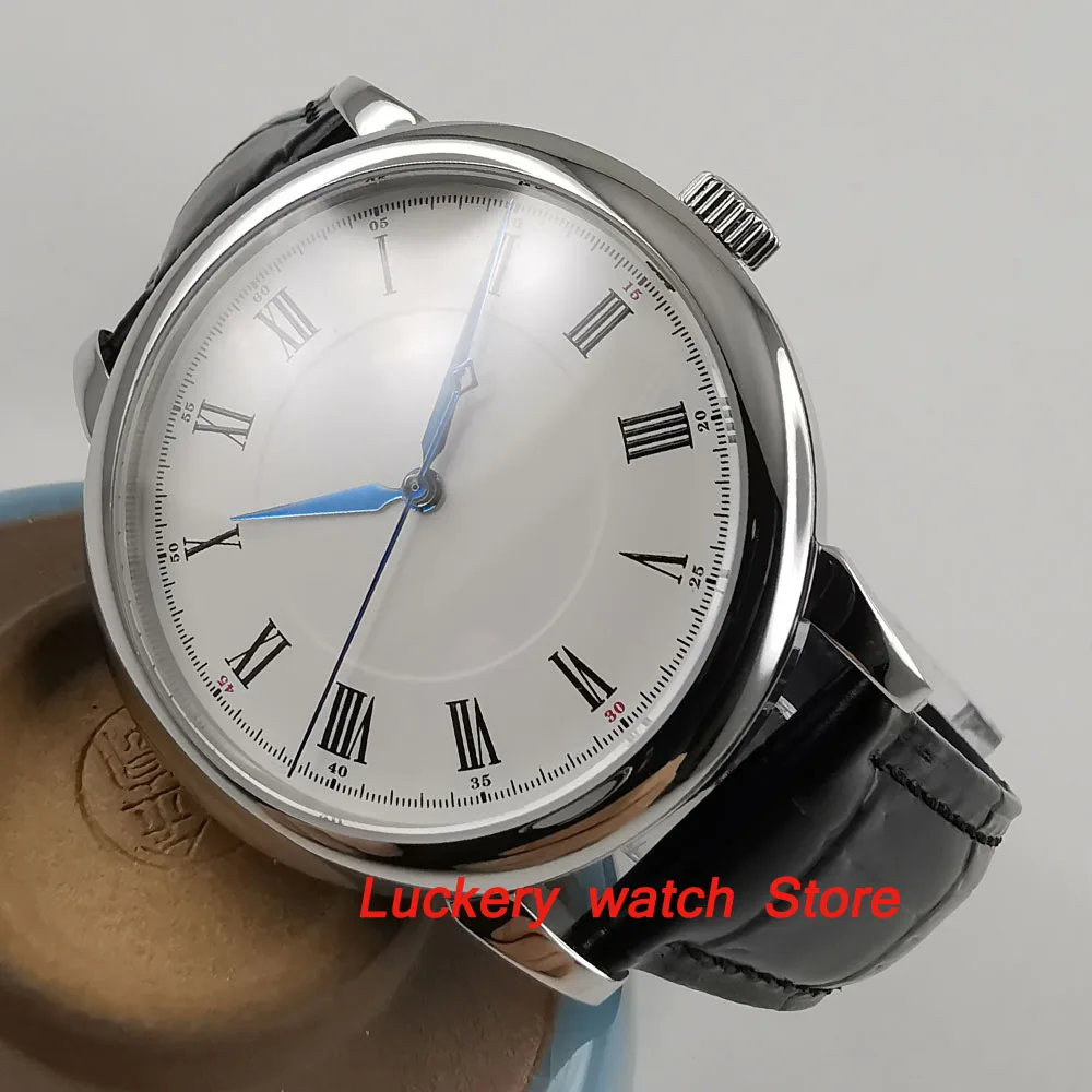 

40mm no logo white dial white watch case Automatic mens Watch-DA03