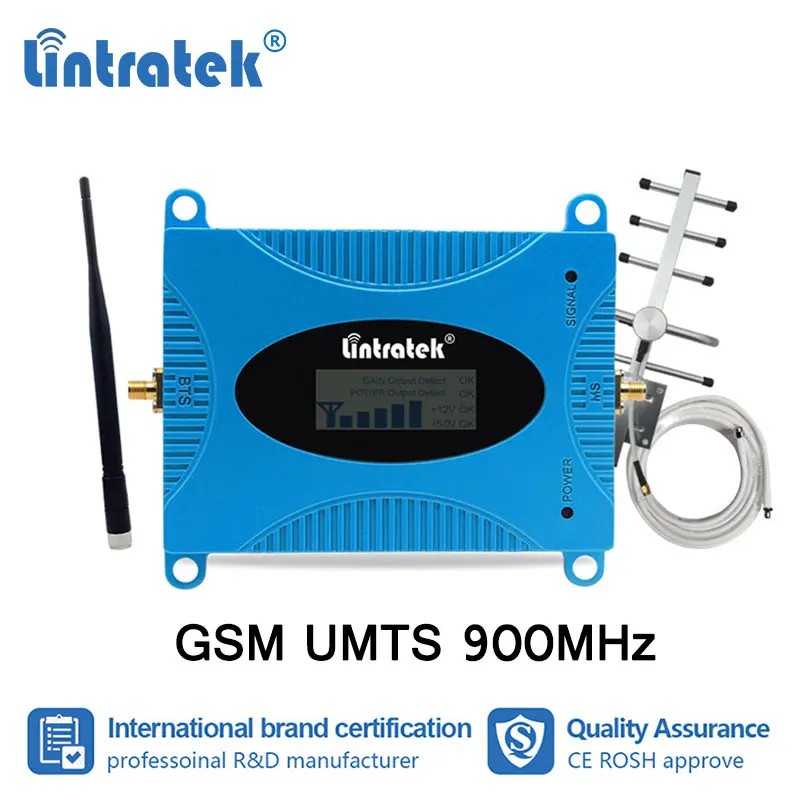 

Lintratek gsm cellular signal booster 900MHz communication mobile phone ACG internet high gain network amplifier LCD display s4