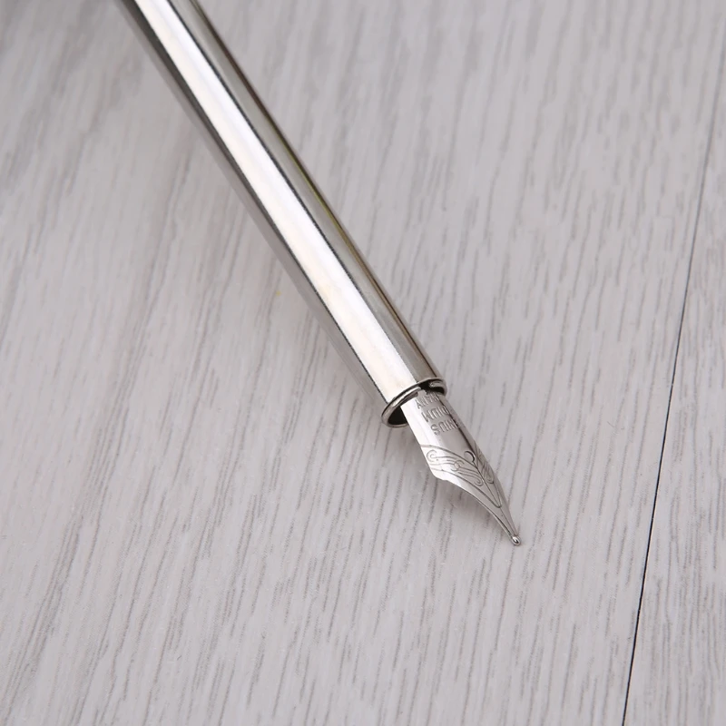 Антикварная ручка с металлическими перьями, перо с чернилами, стальные наконечники, подарочная коробка