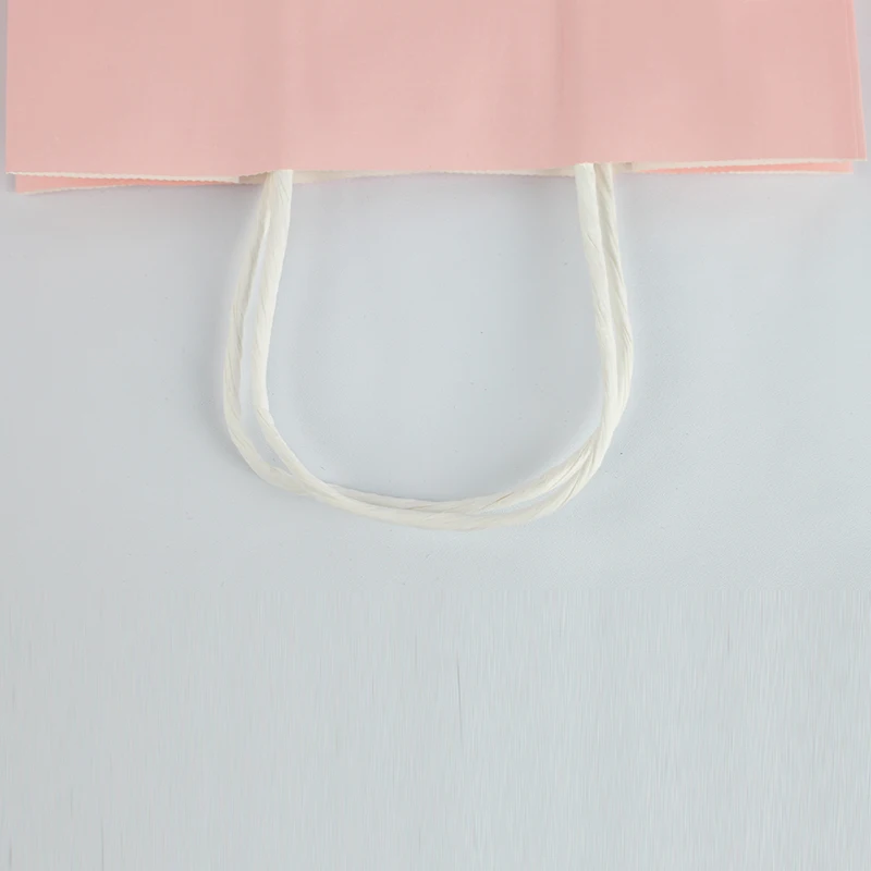 Zilue 40 шт./лот, Размер 27x21x11 см, подарочные бумажные пакеты, перерабатываемый розовый цвет, для девочек, крафт-бумага, упаковка, сумки для покупок