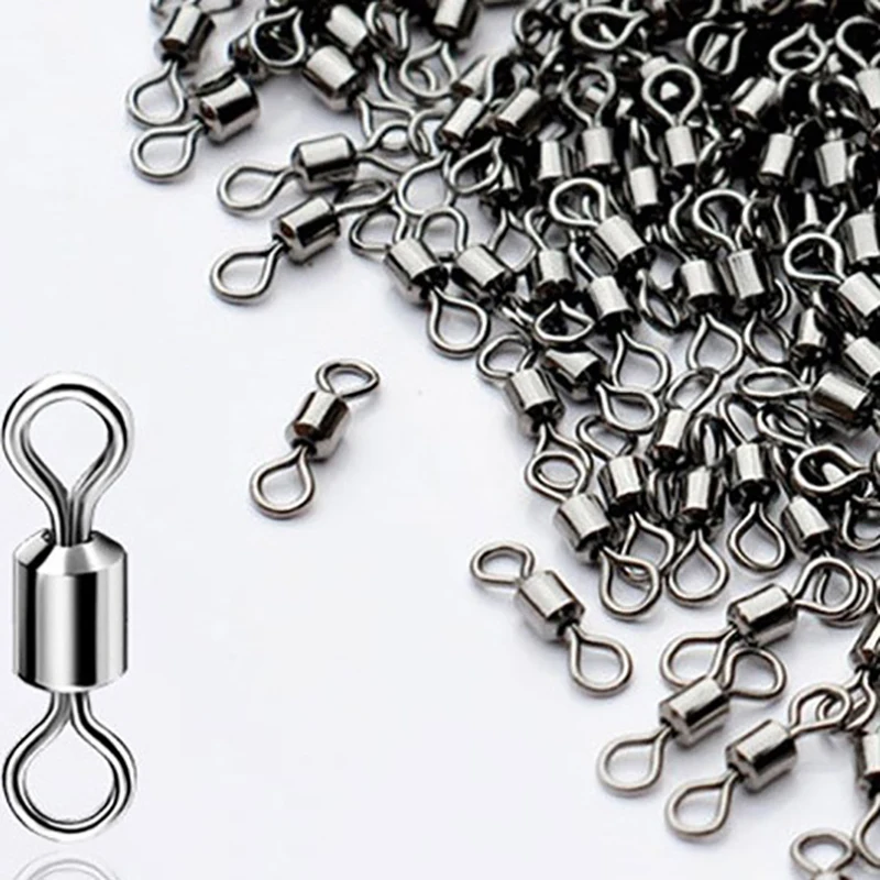 10-50pcs/Lot 1#2#4#10#12# Fishing Connector Pin Bearing Rolling Swivel Connector Stainless Steel with Snap Fishhook Lure Tackle 10-50pcs/Lot 1#2#4#10#12# Fishing Connector Pin Bearing Rolling Swivel Connector Stainless Steel with Snap Fishhook Lure Tackle