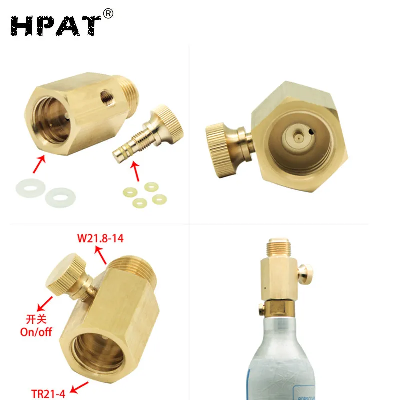 HPAT Sodastream Цилиндрическая резьба TR21-4 к W21.8-14 или G1/2 преобразует адаптер-бочонок, Kegerator