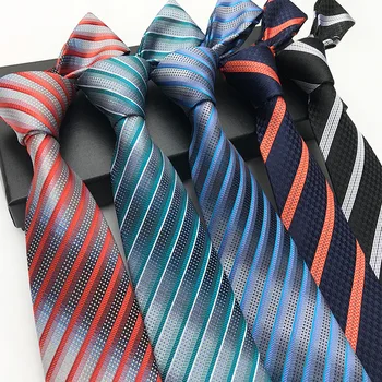 

New Classic Striped Paisley Geometric Checked Plaid Jacquard Woven Silk Tuxedos Polyester Men's Necktie Groom Gentleman Ties