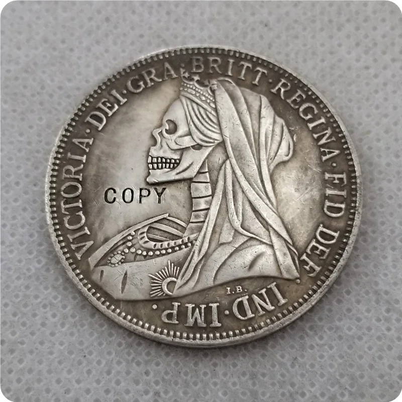 

Hobo Creative 1893 Great Britain silver crown Queen Victoria veiled head copy coin