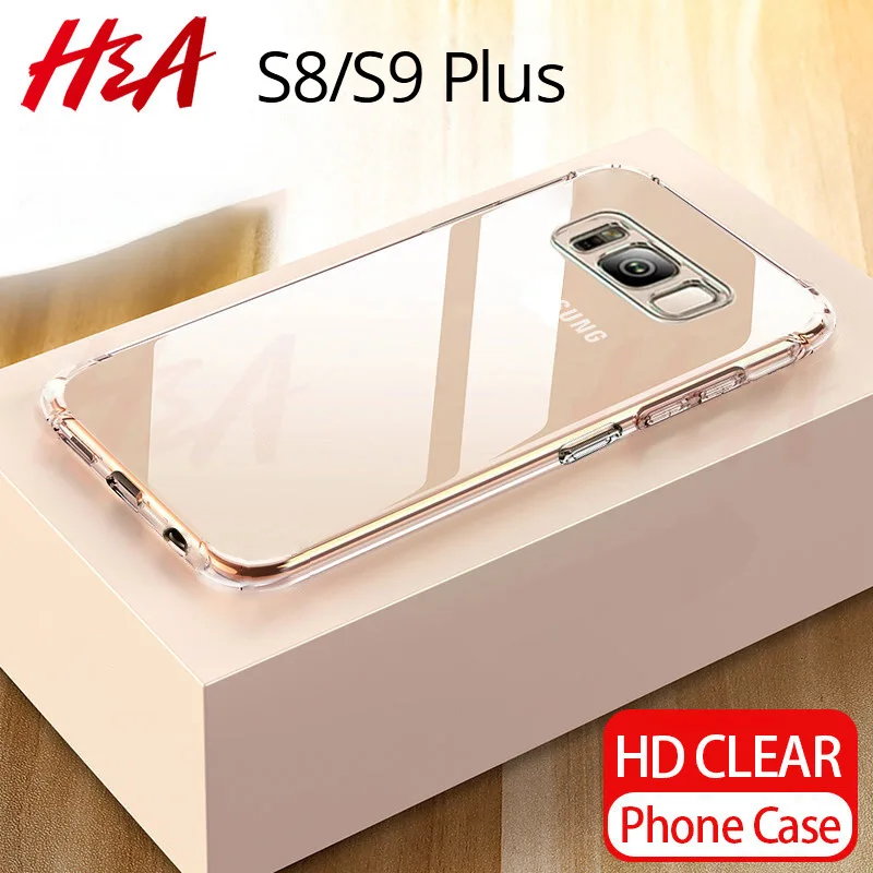 

H&A Case For Samsung Galaxy S9 S8 Plus S6 S7 Edge Note 9 8 Thin HD Transparent Soft TPU Phone Case For Samsung S9 S8 Plus Cover