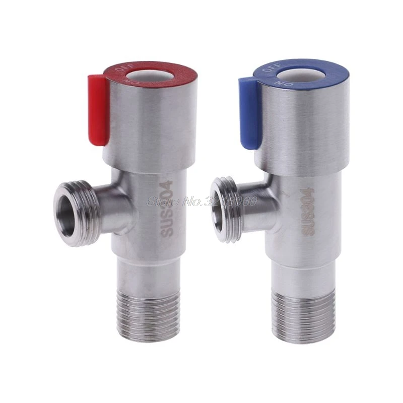 

2.9x8.5cm SUS304 Stainless Steel Hot&Cold Water Triangle Valve G1/2 Thread Angle Valves