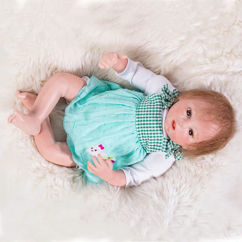 18 дюймов реалистичные куклы младенца силикона Reborn baby Doll винил кукла младенцев