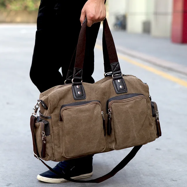 New High Quality Men S Travel Bags Solid Zipper Canvas Bag New High Quality Men S Travel Bags Solid Zipper Canvas Bag Duffle Bolsa Large