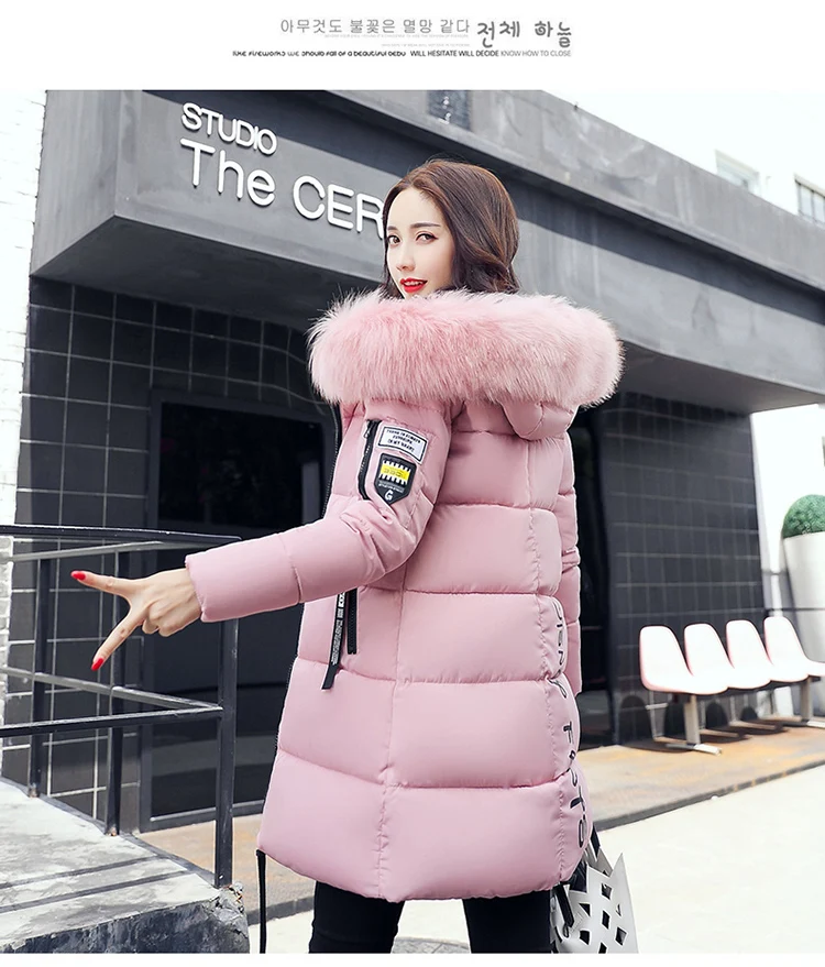 Women Parkas Long Coats Army Green Overcoat Female Winter Hooded Cotton Coats Woman Jackets 2018 New Clothing LZ975 (7)
